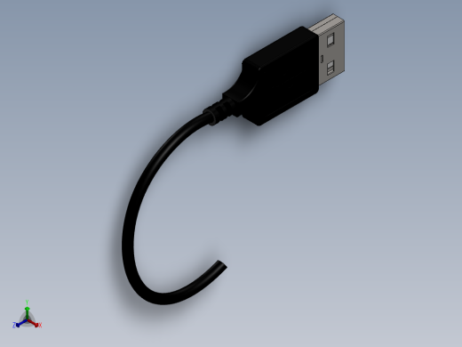 usb插头3正等轴测缩略图