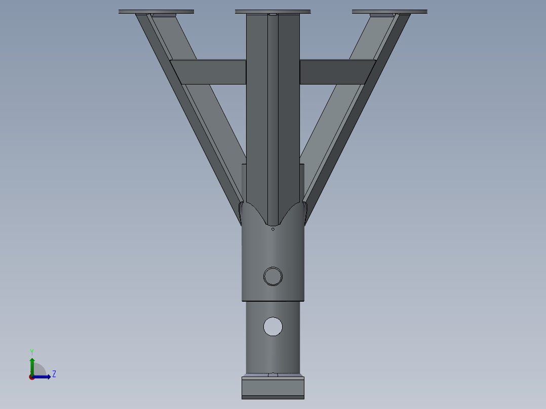 汽车千斤顶支架左视图