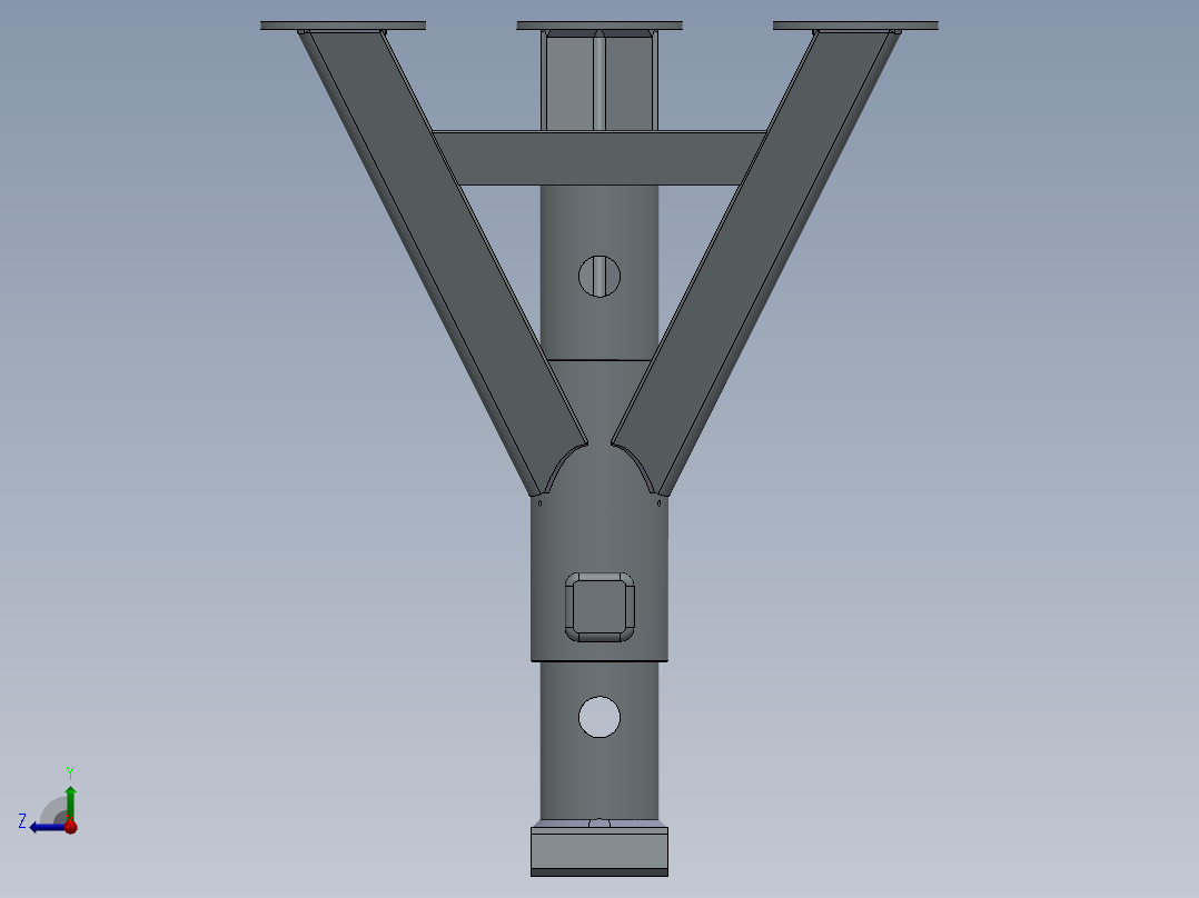汽车千斤顶支架右视图