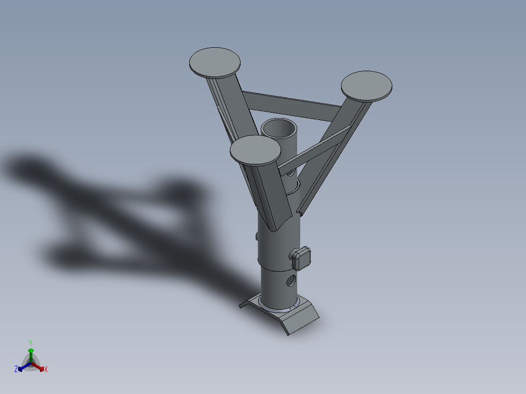 汽车千斤顶支架正等轴测图