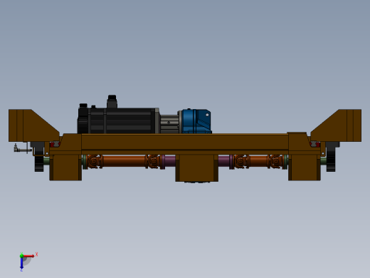 齿轮齿条位移机构三维SW俯视缩略图