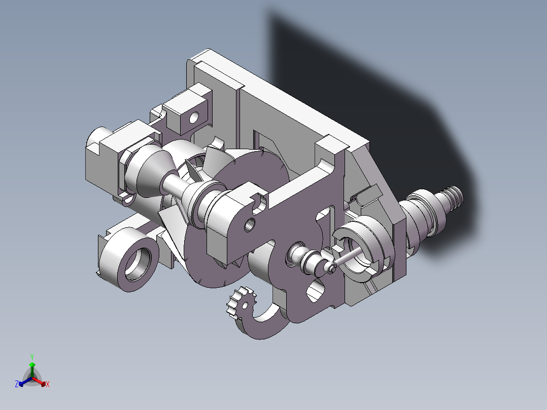 气动抽水机正等轴测图
