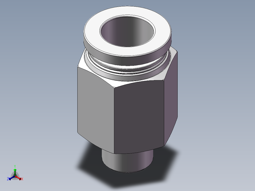 螺纹直通APC10-01（1分10厘）主视图