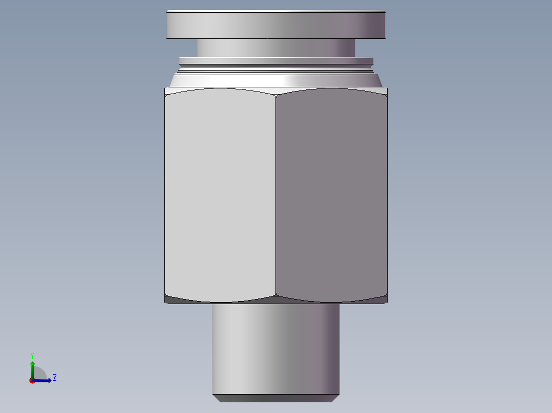 螺纹直通APC10-01（1分10厘）左视图