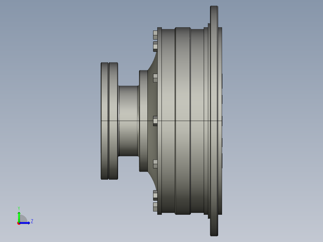 弹性环联轴器453744==12左视图