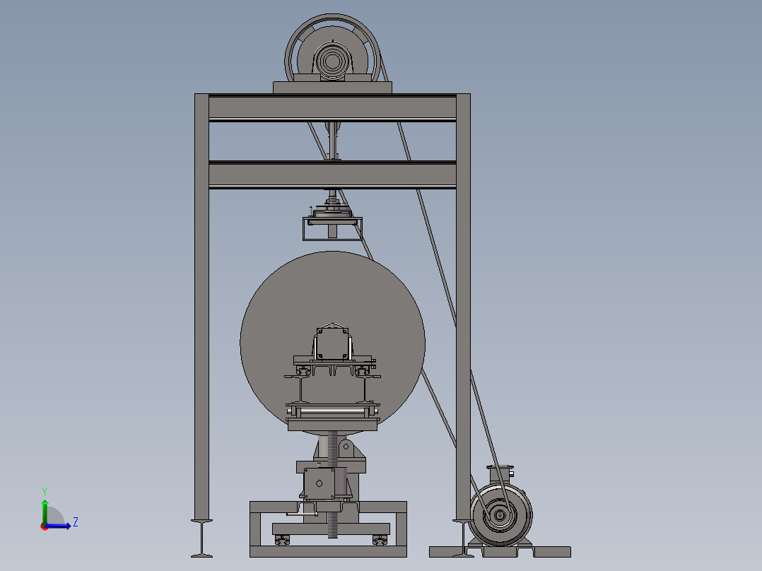 外表面回转体针刺机圆柱圆台针刺机左视图