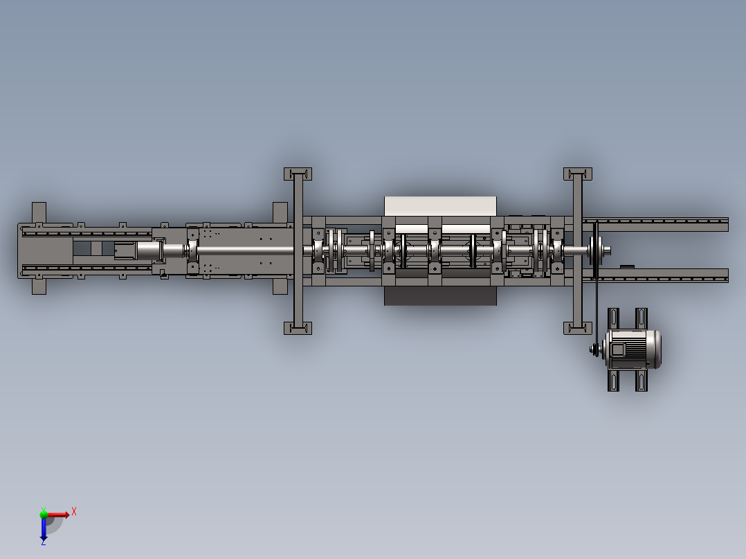 外表面回转体针刺机圆柱圆台针刺机俯视图