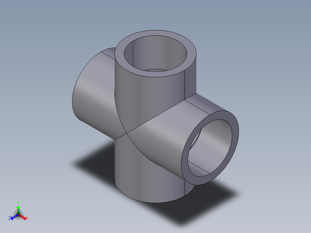 9XIV 90与溶剂焊接插座交叉正等轴测图