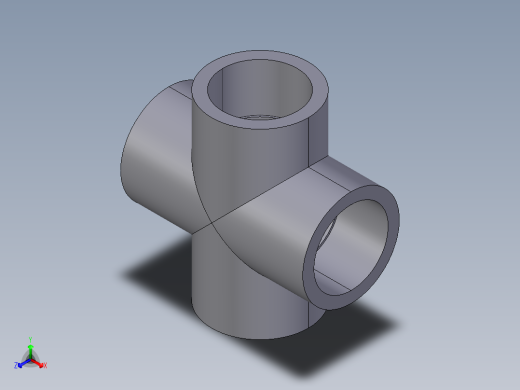 9XIV 90与溶剂焊接插座交叉正等轴测缩略图
