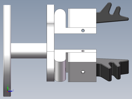 气动柔性夹爪组件左视缩略图