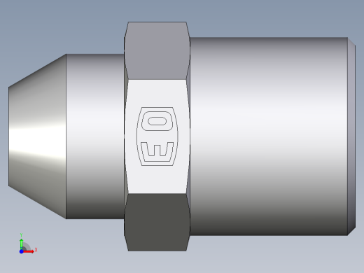 卡套式工业通用硬管接头EO_Weld_connector_AS06LX前视缩略图