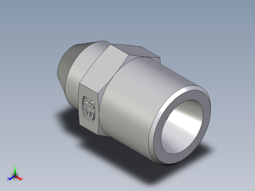 卡套式工业通用硬管接头EO_Weld_connector_AS06LX正等轴测缩略图