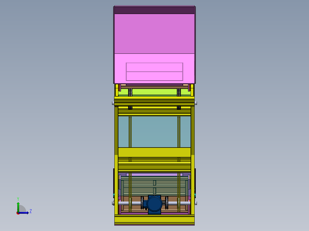 斗式提升机三维含零件图带参数可编辑左视图