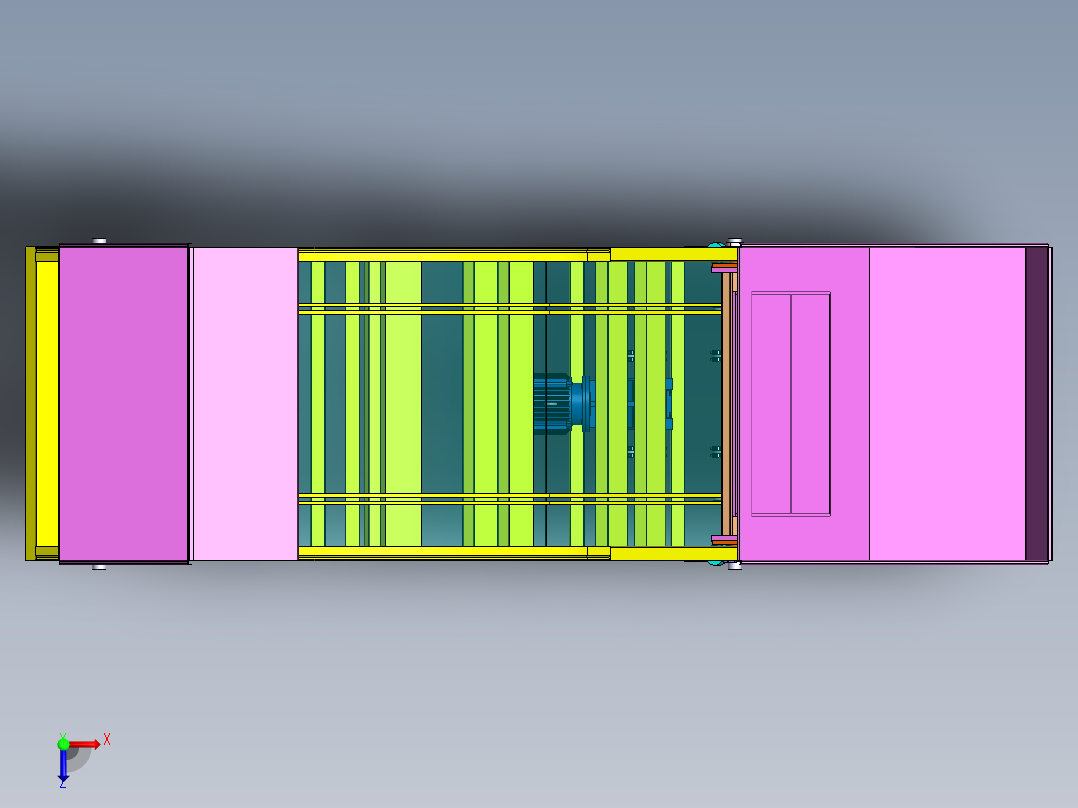 斗式提升机三维含零件图带参数可编辑俯视图
