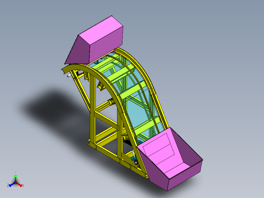 斗式提升机三维含零件图带参数可编辑正等轴测图