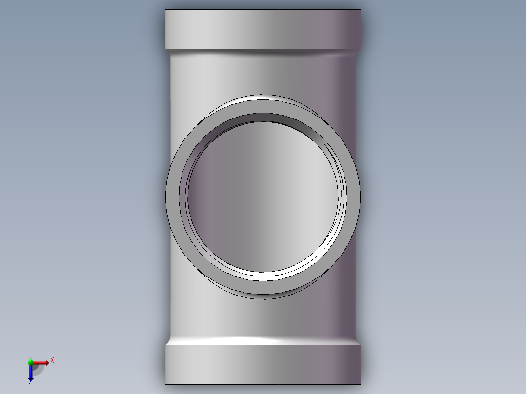 三通-等径 DN25俯视图