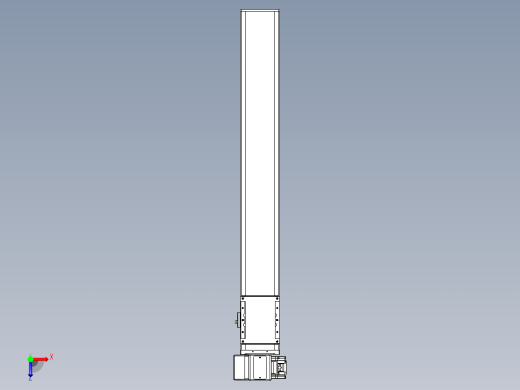 同步带全封闭直线模组TPA-HCB-105D-90-L700-LP-C-P20-N3俯视缩略图
