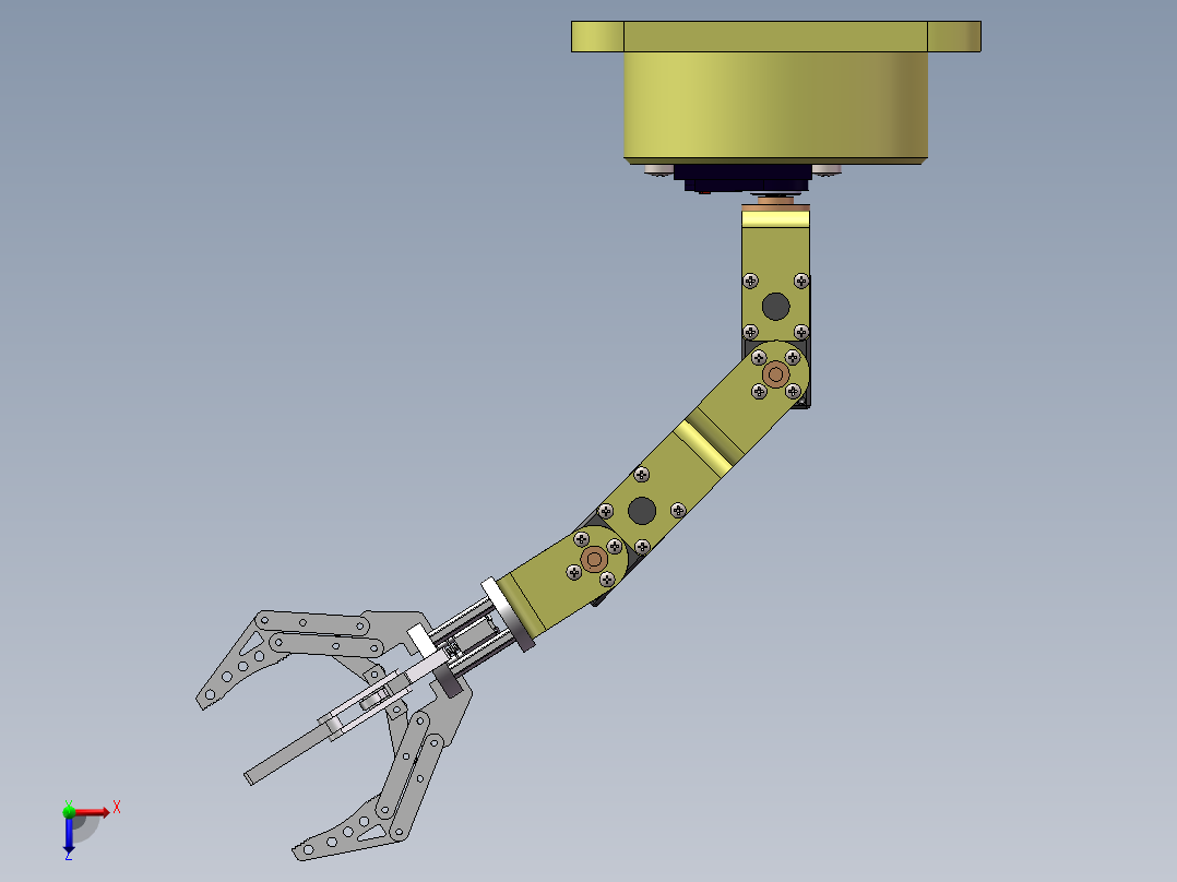 舵机机械臂 - 2俯视图