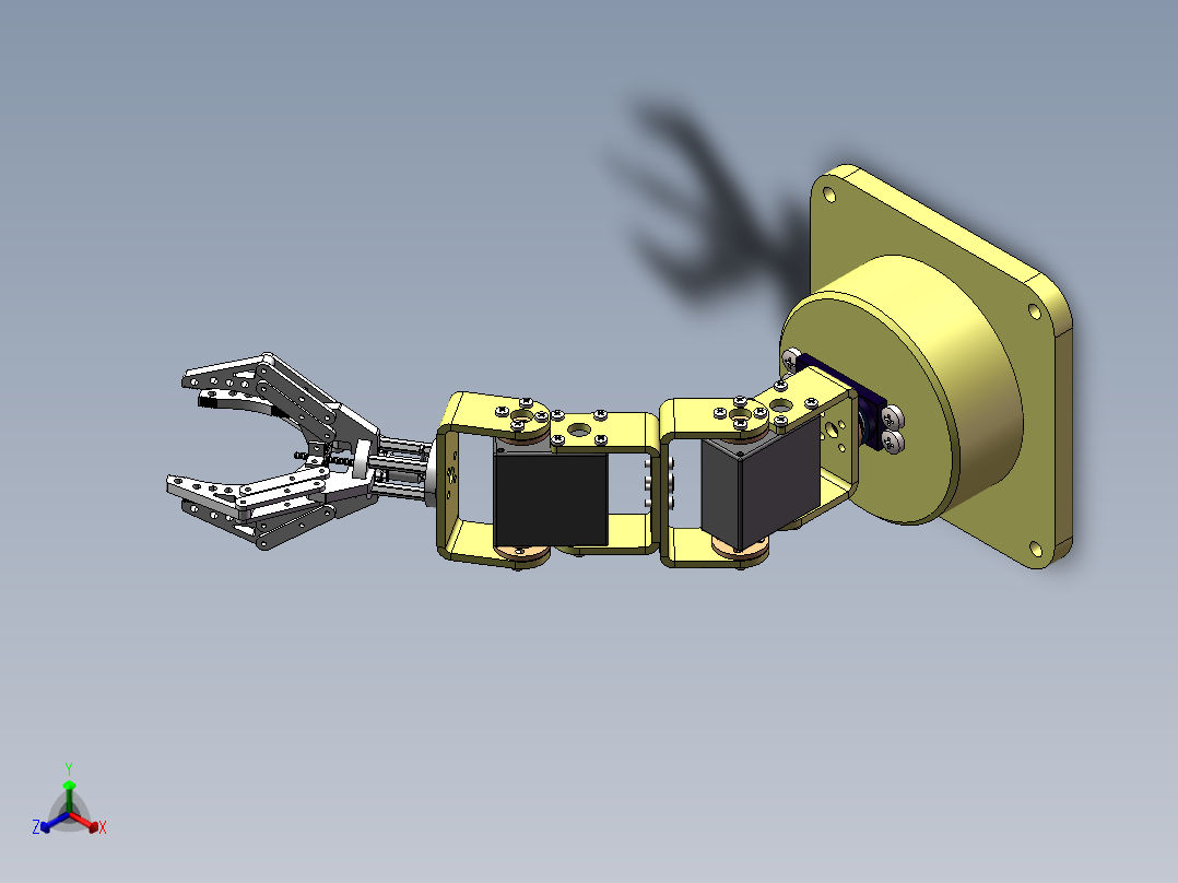 舵机机械臂 - 2正等轴测图