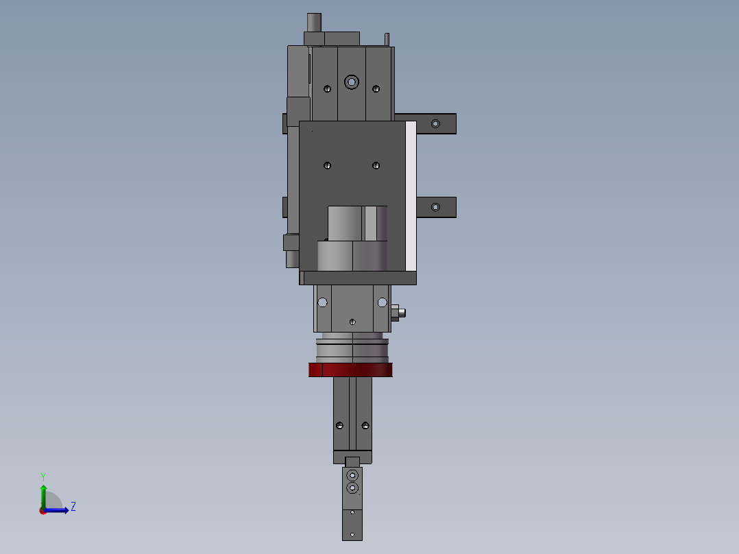 旋转夹持器（需要特征识别）左视图