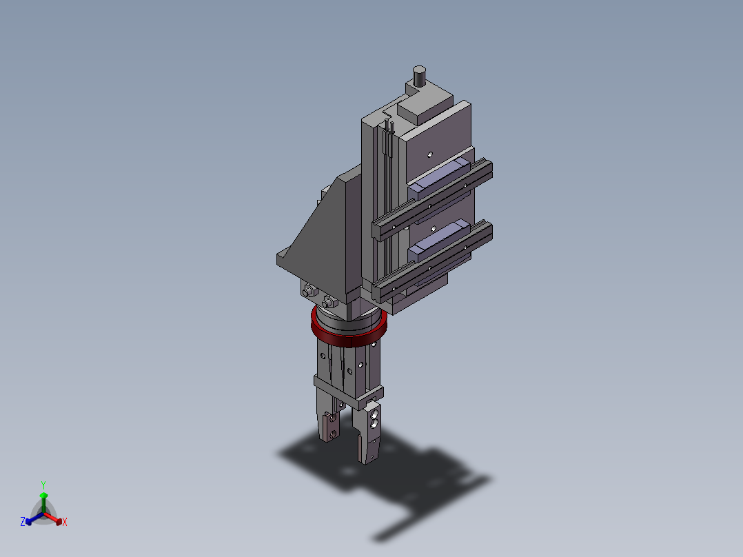 旋转夹持器（需要特征识别）正等轴测图