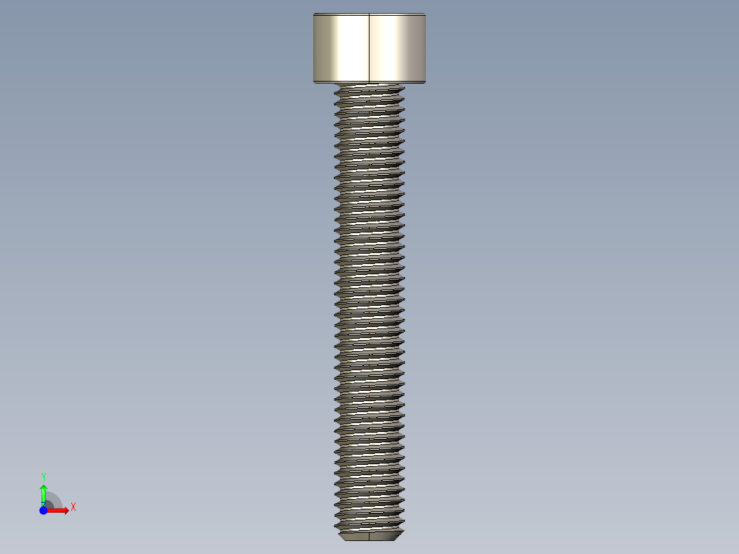 Screw_DIN_912_M10x65F_A2.STEP公制内六角螺钉前视图