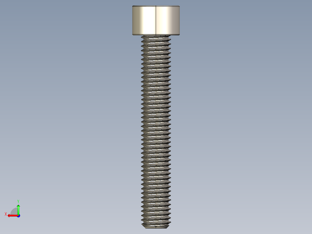 Screw_DIN_912_M10x65F_A2.STEP公制内六角螺钉后视图