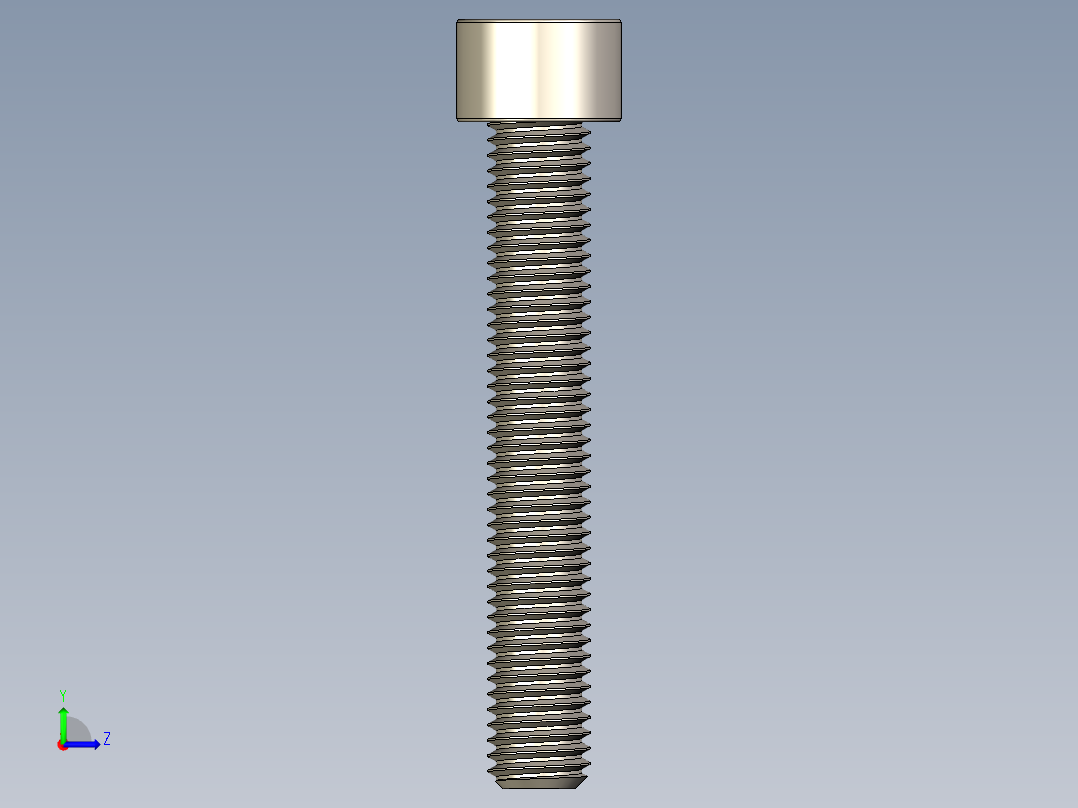 Screw_DIN_912_M10x65F_A2.STEP公制内六角螺钉左视图
