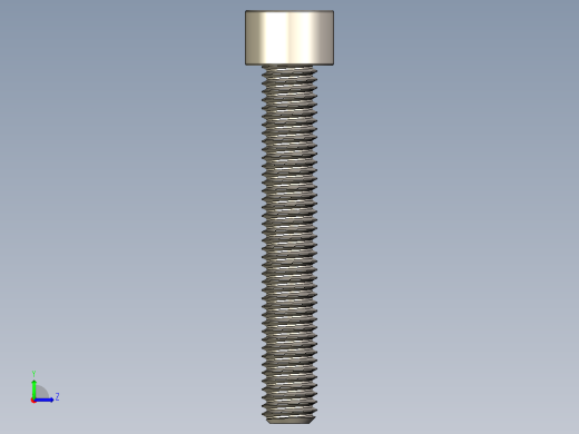 Screw_DIN_912_M10x65F_A2.STEP公制内六角螺钉左视缩略图