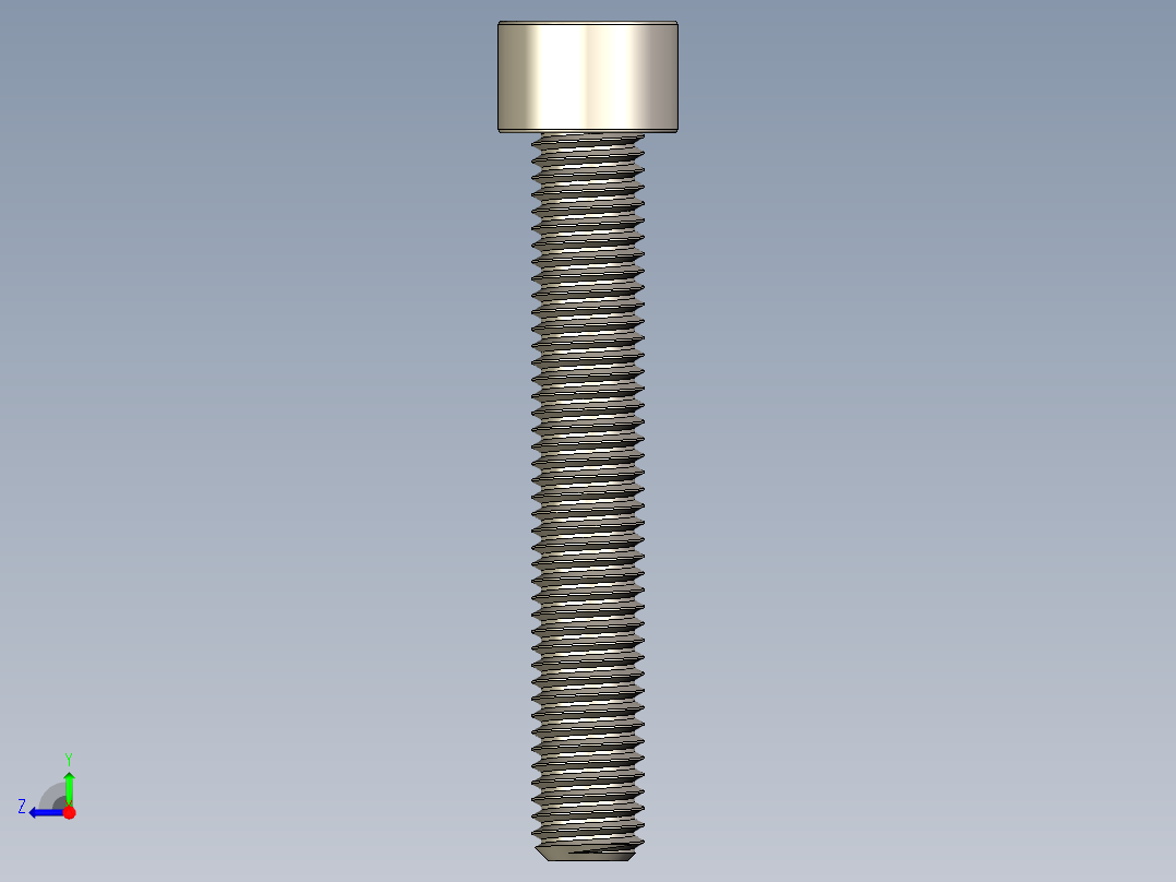 Screw_DIN_912_M10x65F_A2.STEP公制内六角螺钉右视图