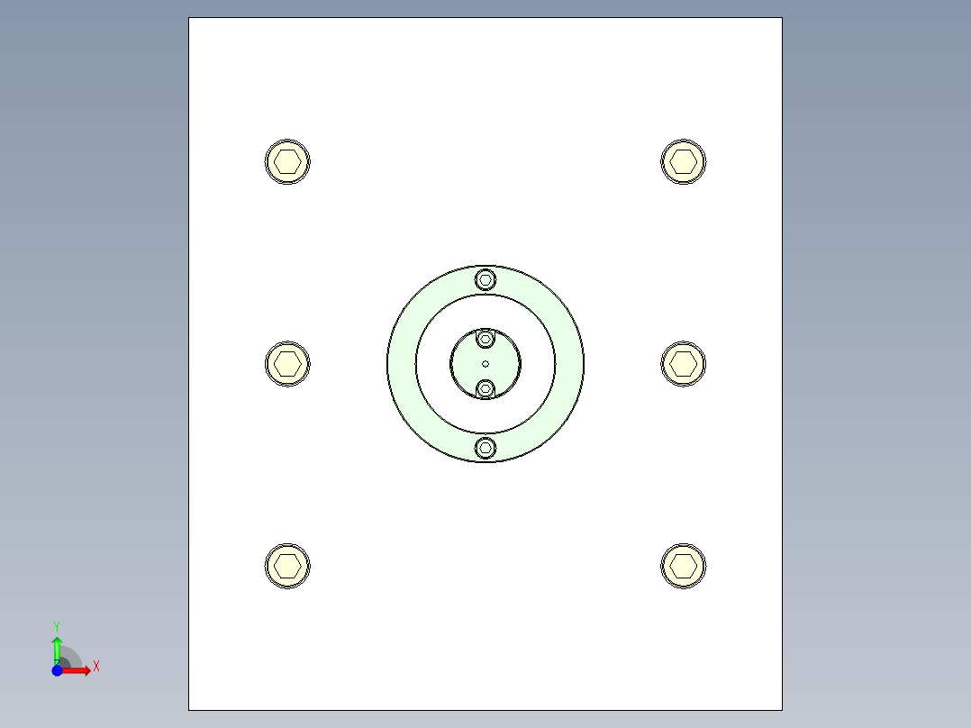 首饰盒模具前视图