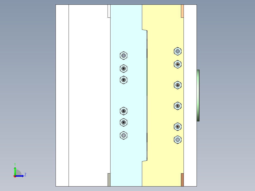 首饰盒模具左视图