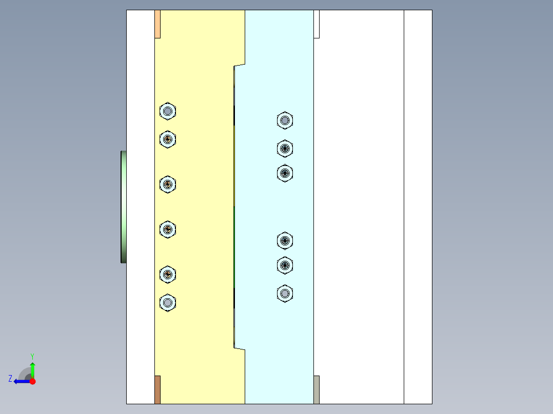 首饰盒模具右视图