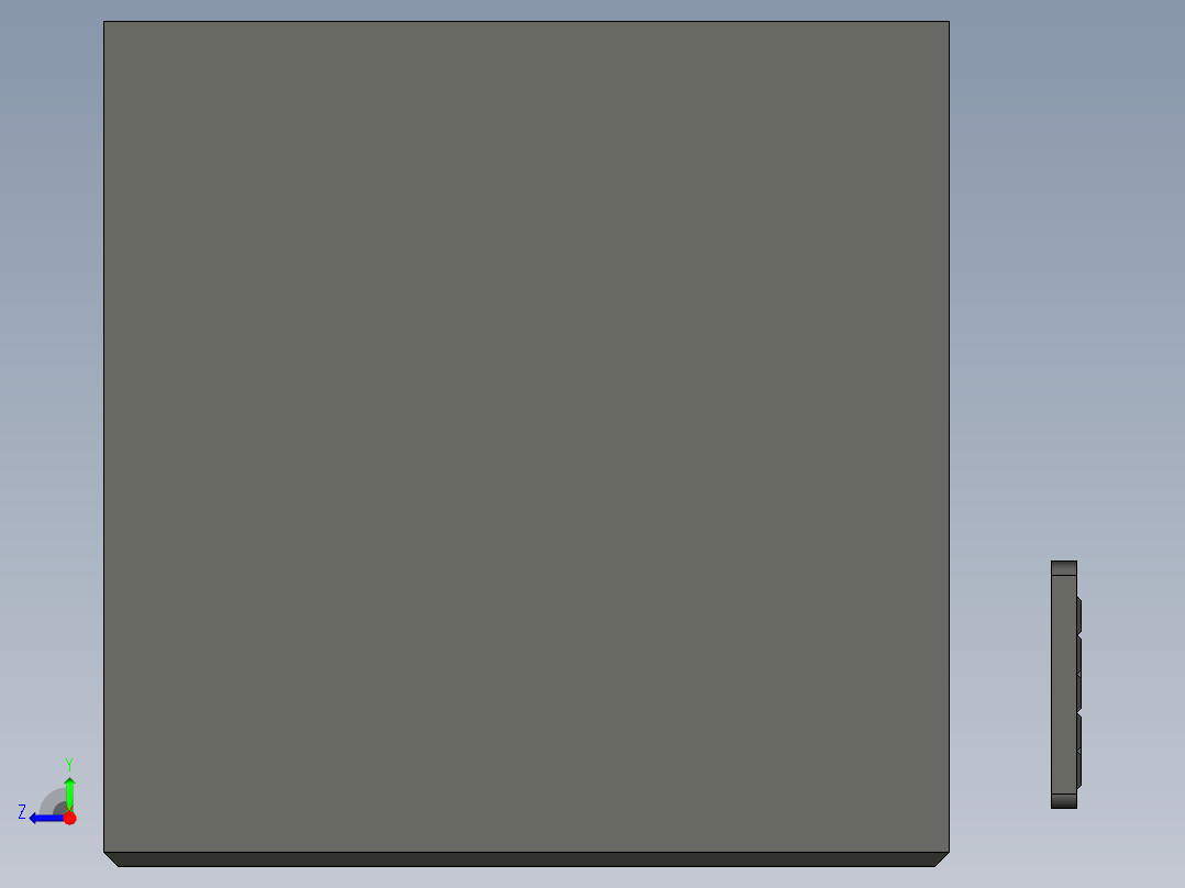 B2004869-人体工学办公桌椅右视图