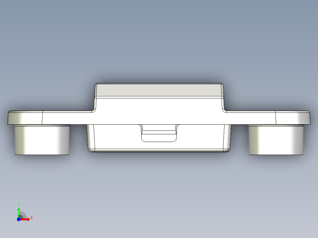 一款人感模组塑壳前视图