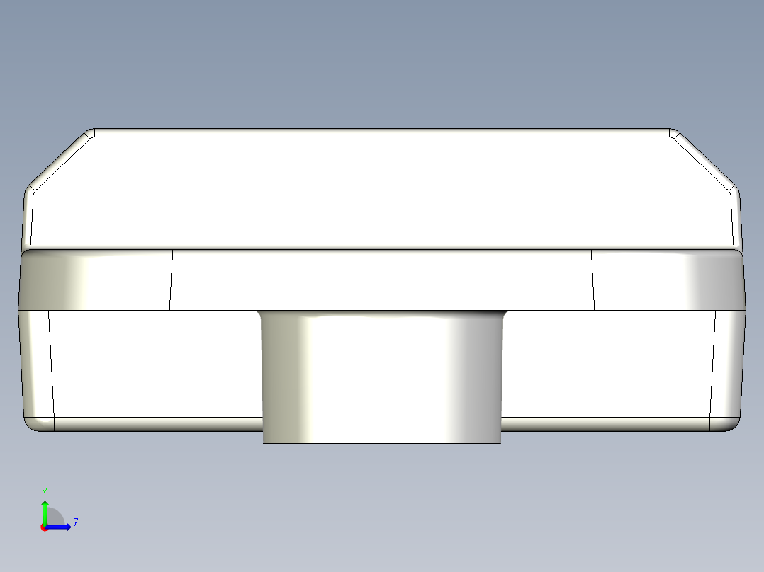 一款人感模组塑壳左视图