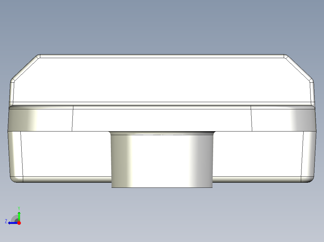 一款人感模组塑壳右视图