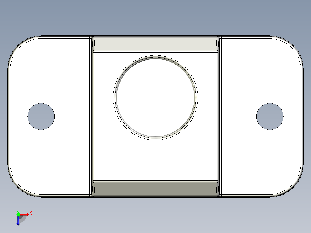 一款人感模组塑壳俯视图