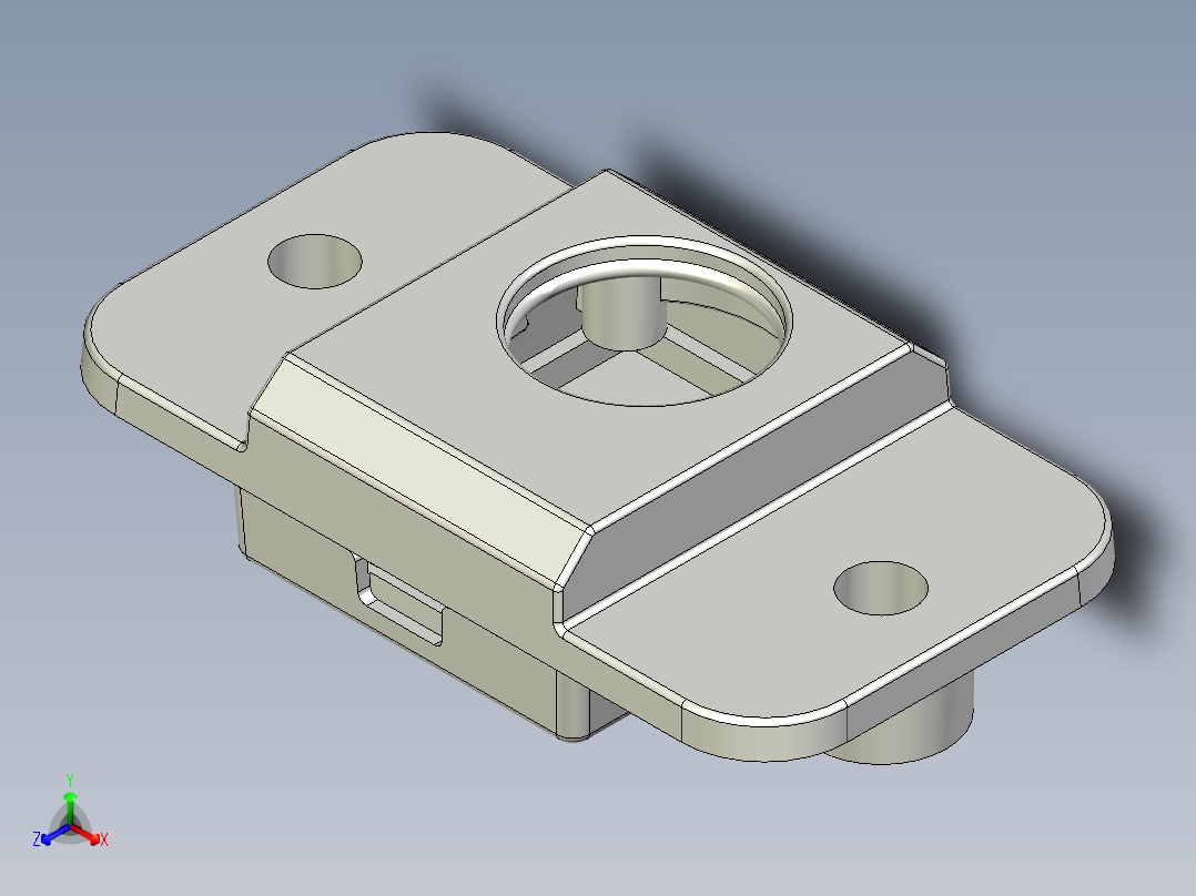 一款人感模组塑壳正等轴测图