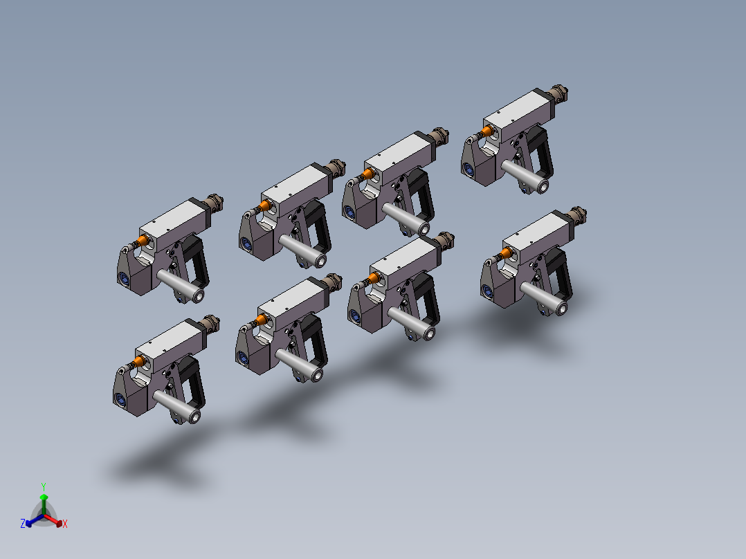 8款Duroloc7机组，带Tog-L-Loc 3.8压接装置具正等轴测图