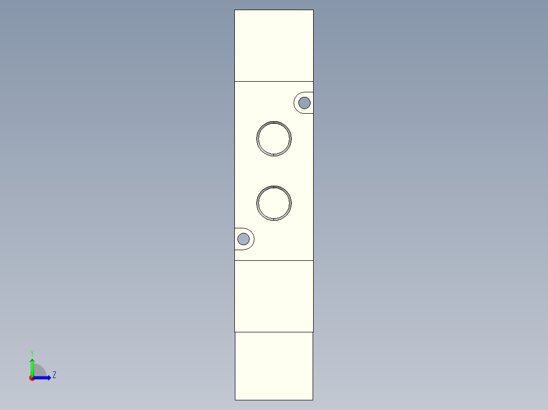 AirTAC气动元件 控制元件 气控阀 5A200-气控阀左视图