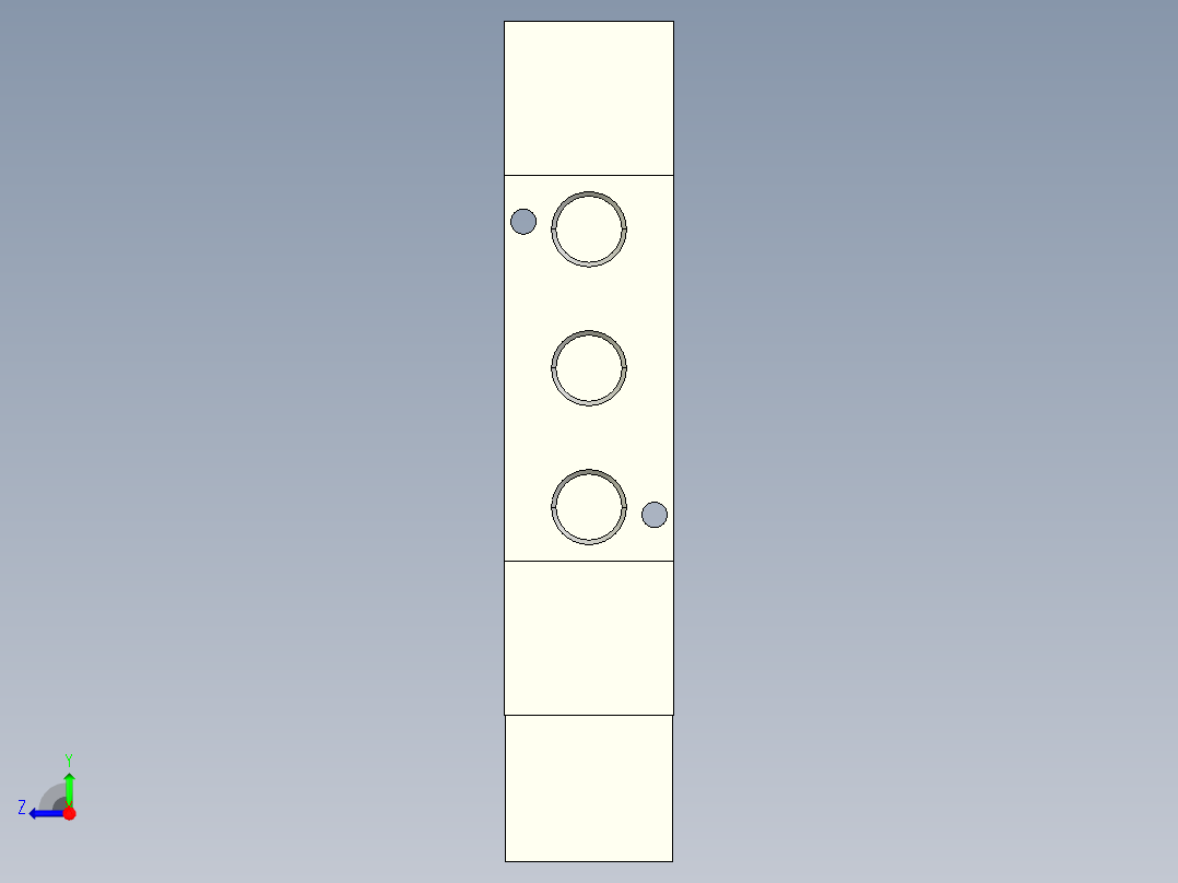 AirTAC气动元件 控制元件 气控阀 5A200-气控阀右视图