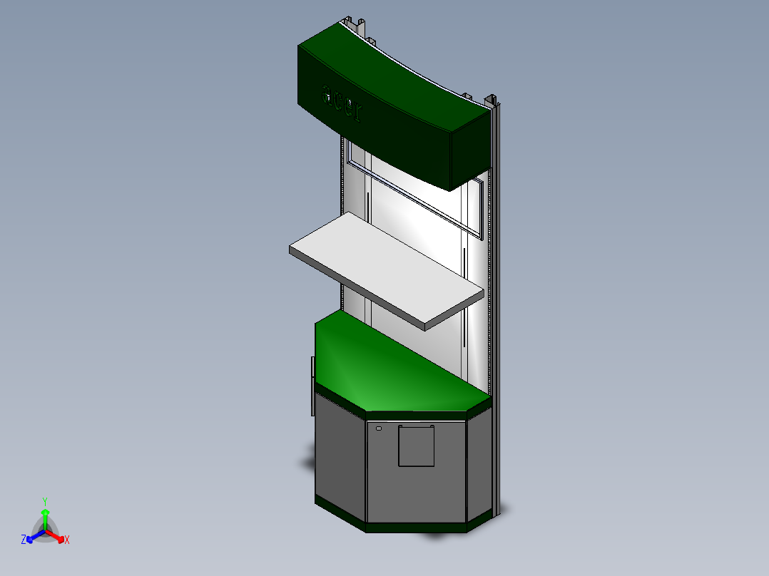显示墙12正等轴测图