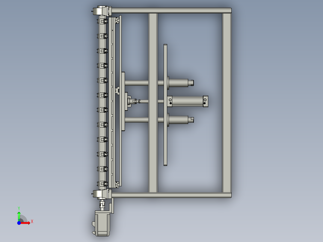 电机焊锡翻转机构前视图