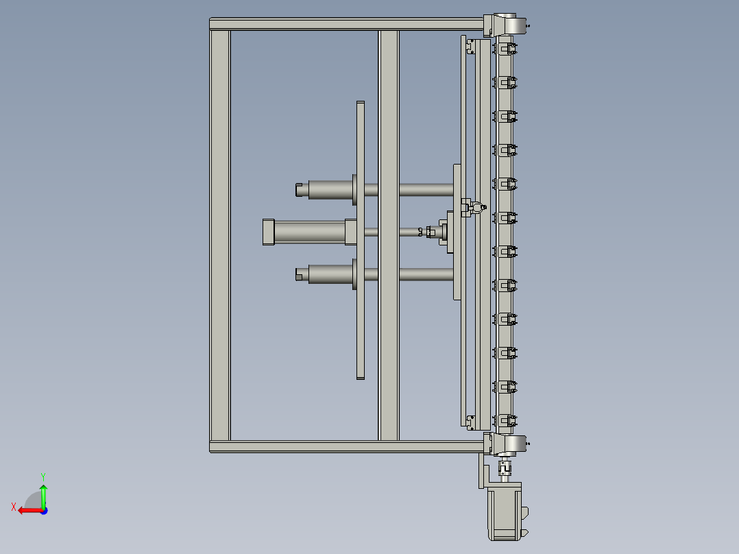 电机焊锡翻转机构后视图
