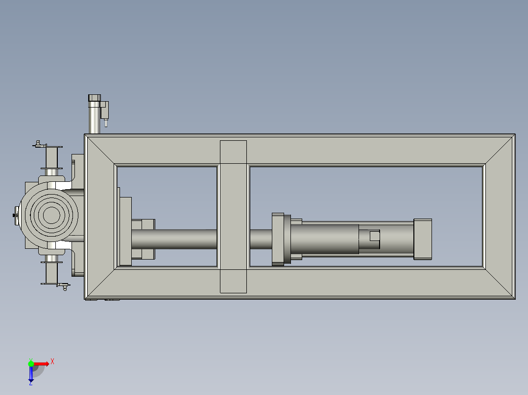 电机焊锡翻转机构俯视图