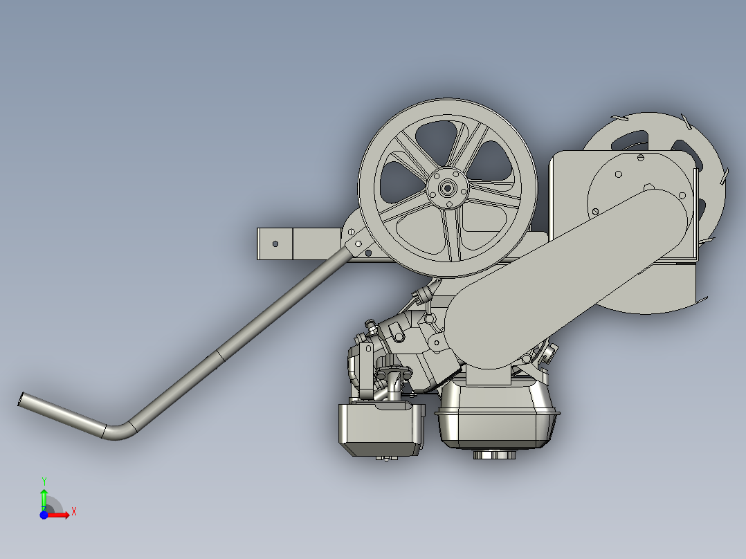 四冲程开荒果园除草机前视图
