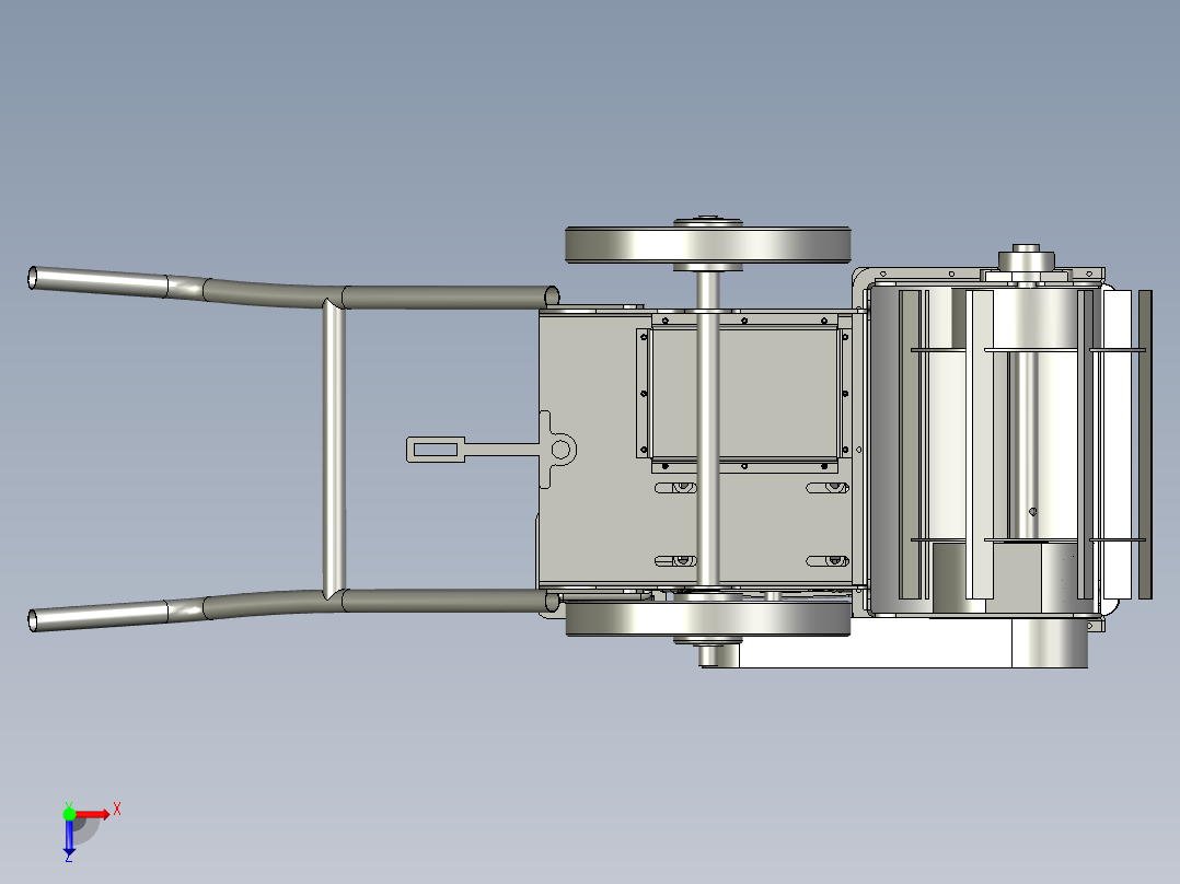 四冲程开荒果园除草机俯视图