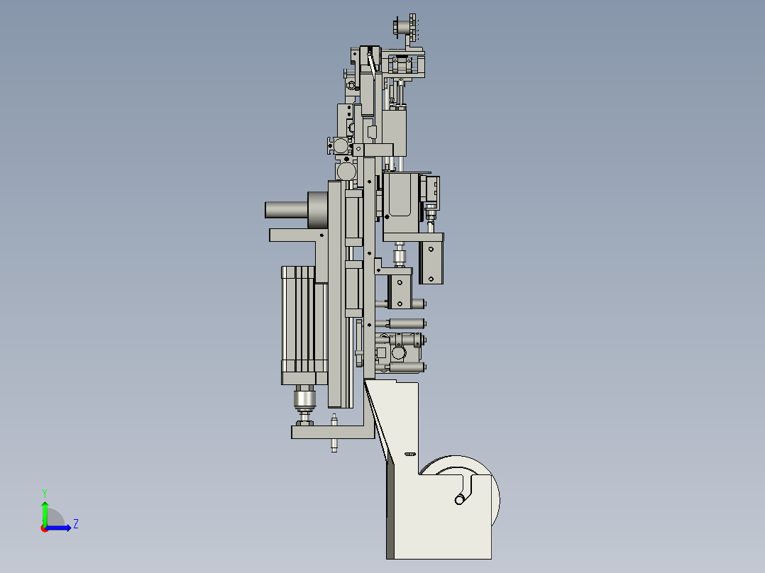 S06-E01-0000六轴机包胶带组左视图
