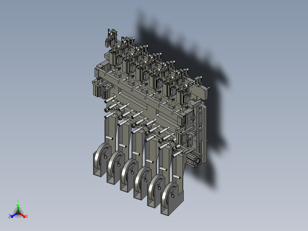 S06-E01-0000六轴机包胶带组正等轴测图